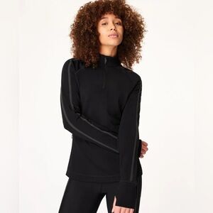 Sweaty Betty L black Thermodynamic Half Zip pullover